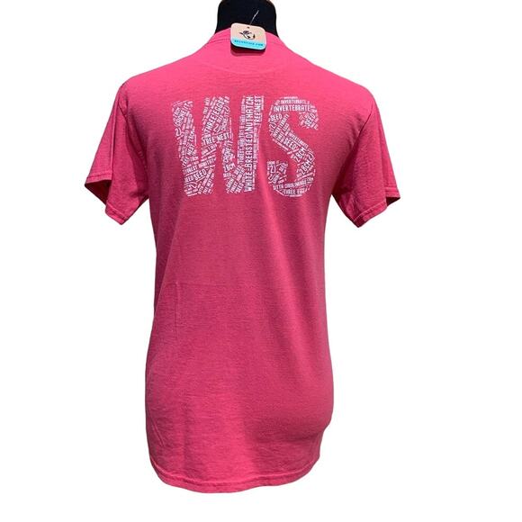 Wingspan Inspired Womens Small Watercolor White Breasted Nuthatch Upcycled Tee - Picture 3 of 4